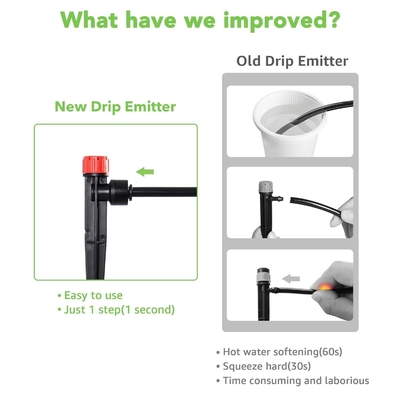 Anti Sızıntı Sulama Sistemi Dripper 1/4 inç boru ile bağlanmak kolay